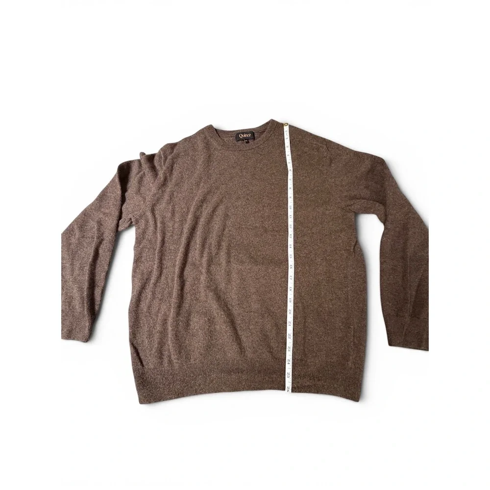 Quince Sweater Mens XXL Brown Mongolian Cashmere Crewneck STIEC01 Solid Knit